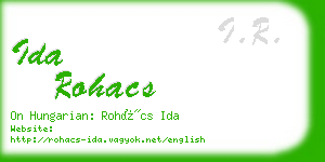 ida rohacs business card